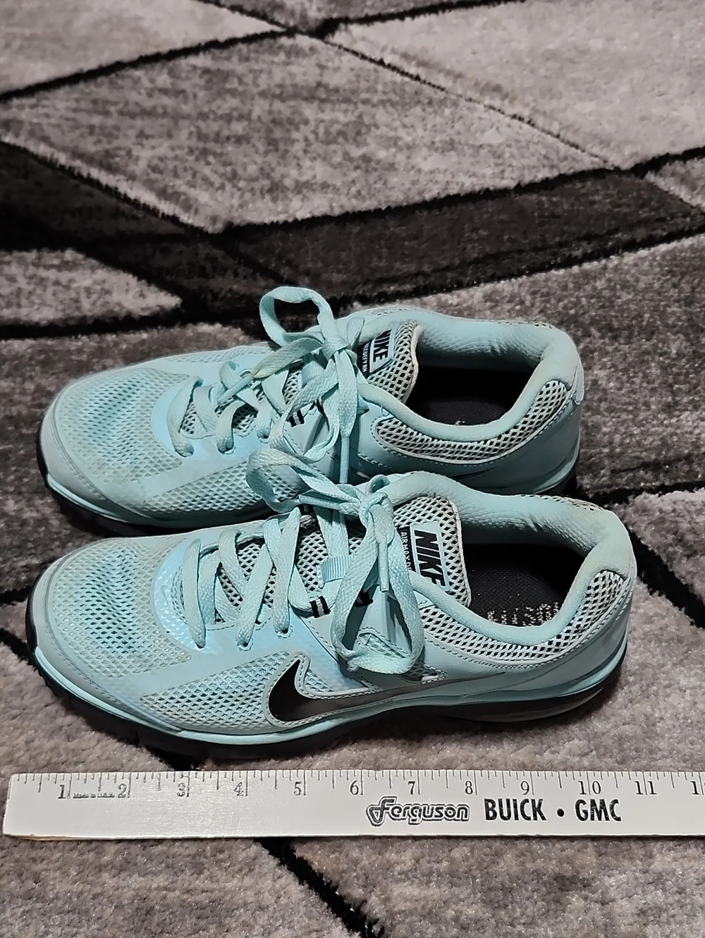 NIKE AIR MAX DEFY RN 2013 GLACIER ICE  BLUE BLACK SWOOSH ATHLETIC SHOES